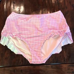 Wildfox Plaid High Rise Bikini Bottom